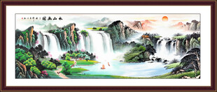 客厅沙发书房水墨画