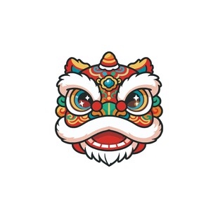 传统舞狮头图案设计