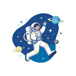 遨游太空的宇航员
