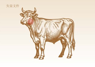 手绘牛版画