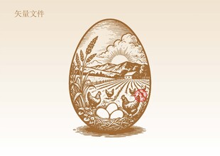 创意鸡蛋包装插画