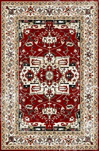 传统红色精美花纹地毯