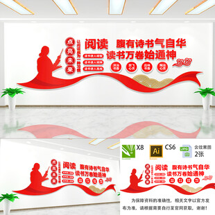 校园阅读文化墙