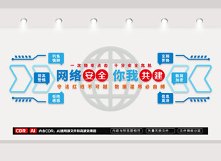 网络安全标语文化墙
