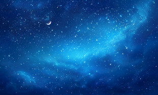 蓝色星空软膜天花灯箱