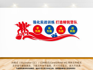 警察训练文化墙