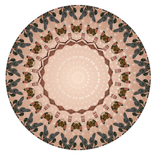 圆形复古地毯花纹图案