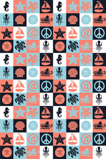 波普风和平星图案背景