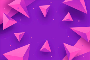 梦幻粉色三角几何矢量背景