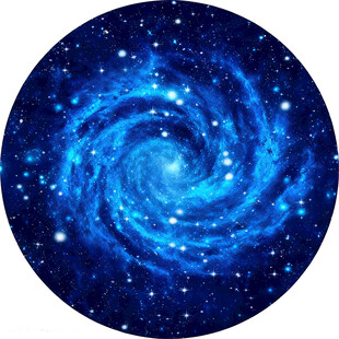蓝色旋涡星系 璀璨星空
