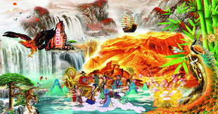 山水画八仙美猴王石敢当泰山