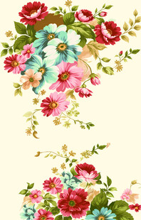 缤纷花卉图案装饰元素