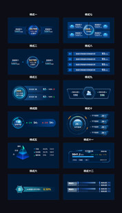 可视化科技大屏设计规范组件图
