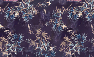 蓝紫花卉图案纹理背景