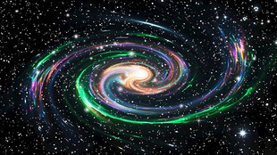 绚丽彩色璀璨旋涡星空