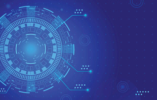 科技感蓝色圆形界面背景