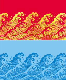 传统海浪纹图案设计
