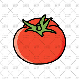 卡通番茄插画图案
