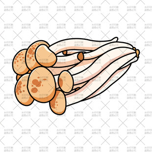 可爱卡通海鲜菇插画