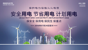 安全用电活动展板