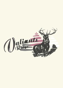 复古风摩托车与鹿标志设计