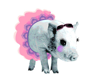 可爱粉饰小猪形象