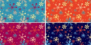 多彩花卉图案背景集合