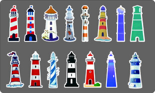 手绘宝塔卡通塔矢量塔