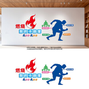 燃烧卡路里健身室文化墙