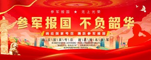 参军报国 不负韶华宣传图