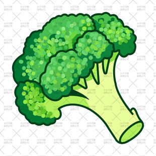 卡通西兰花插画