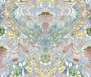 梦幻绚丽的抽象花卉图案