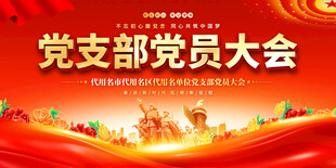 党支部党员大会背景