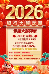 银行存款海报
