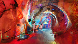 奇幻洞穴场景艺术插画