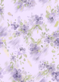淡紫色花卉图案布料