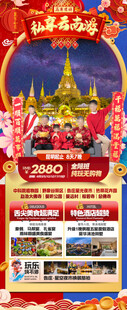 新年春节云西双版纳旅游海报