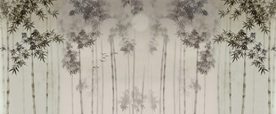 新中式简约竹子屏风背景