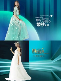 优雅模特展示华丽礼服海报