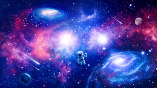 梦幻星空宇宙星球外太空黑洞背景