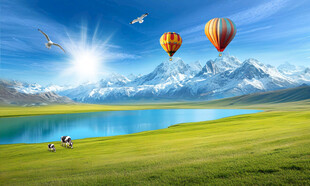 蓝天白云大草原