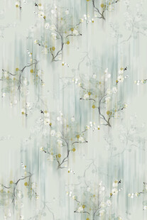 淡雅水墨风花卉纹理背景