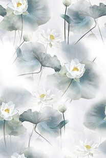 水墨荷花背景图