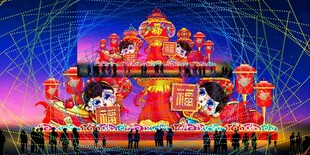 传统花灯彩灯效果图