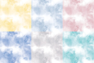 多彩水彩云朵纹理图案