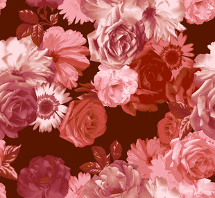 复古粉色花卉图案背景