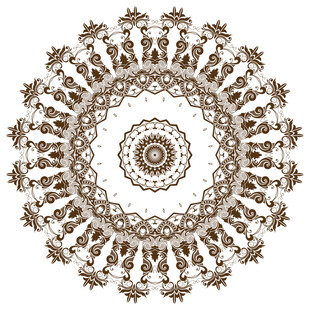 圆形欧式古典花纹