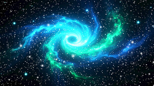 蓝绿色宇宙太空星空
