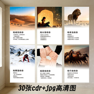 励志文化墙贴纸班级海报名人名言