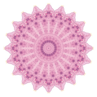 圆形粉红色花纹图案